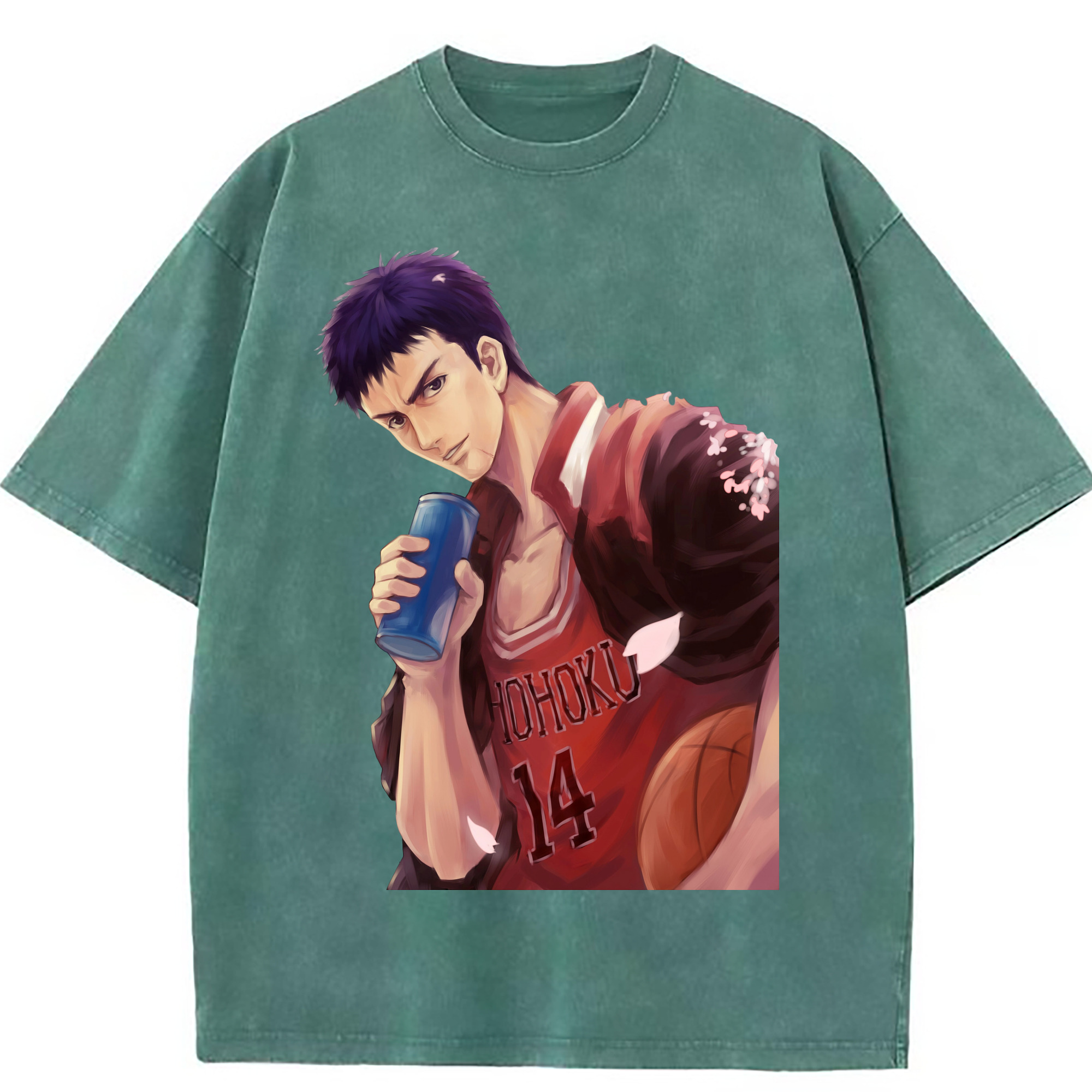 （画像用） SLAM DUNK／スラムダンク 綿100% ヴィンテージ風 半袖Tシャツ（フロントプリント）